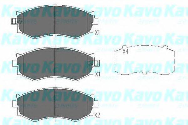 KAVO PARTS KBP6527 Комплект гальмівних колодок, дискове гальмо