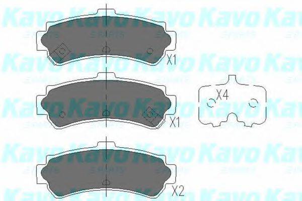KAVO PARTS KBP6550 Комплект гальмівних колодок, дискове гальмо