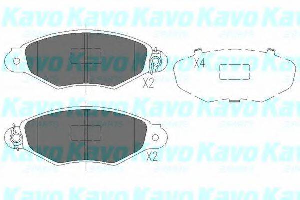 Комплект гальмівних колодок, дискове гальмо KAVO PARTS KBP-6565
