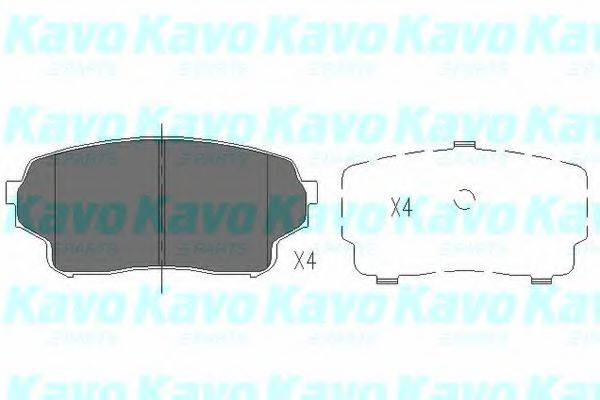 Комплект гальмівних колодок, дискове гальмо KAVO PARTS KBP-8511