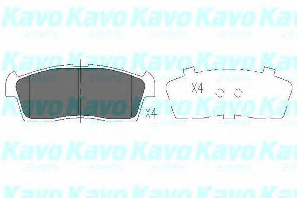 Комплект гальмівних колодок, дискове гальмо KAVO PARTS KBP-8521