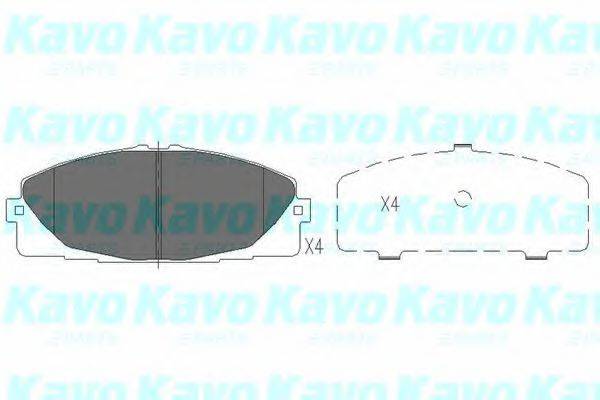 Комплект гальмівних колодок, дискове гальмо KAVO PARTS KBP-9089