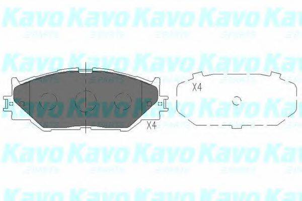 Комплект гальмівних колодок, дискове гальмо KAVO PARTS KBP-9094