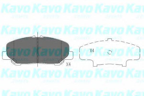 Комплект гальмівних колодок, дискове гальмо KAVO PARTS KBP-9101