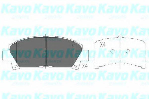 Комплект гальмівних колодок, дискове гальмо KAVO PARTS KBP-9110