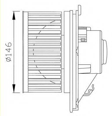 Вентилятор, охолодження двигуна NRF 38341