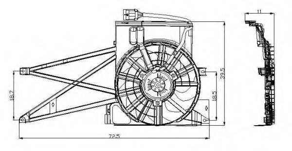 Вентилятор, охолодження двигуна NRF 47013