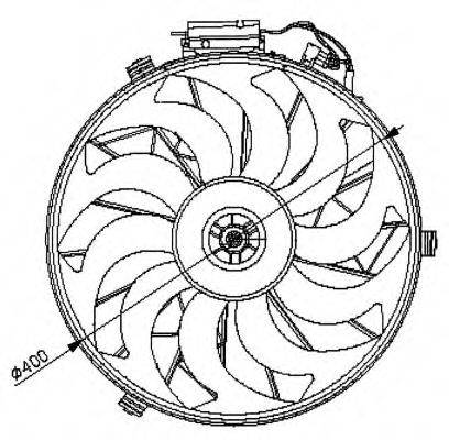 Вентилятор, охолодження двигуна NRF 47028