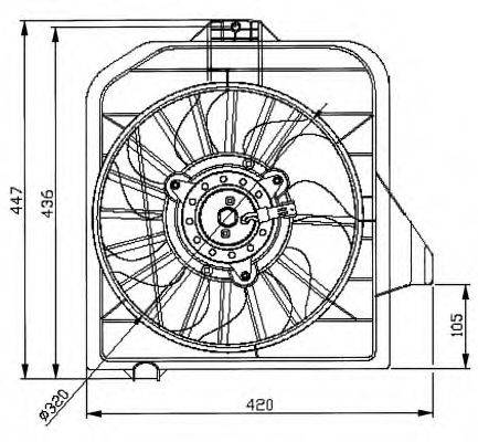 Вентилятор, охолодження двигуна NRF 47032