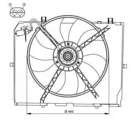 Вентилятор, охолодження двигуна NRF 47066