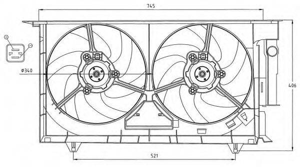 Вентилятор, охолодження двигуна NRF 47075