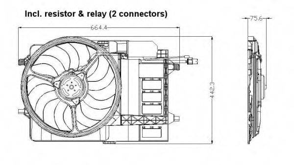 Вентилятор, охолодження двигуна NRF 47302