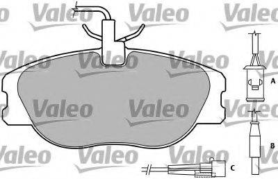 Комплект гальмівних колодок, дискове гальмо VALEO 597053