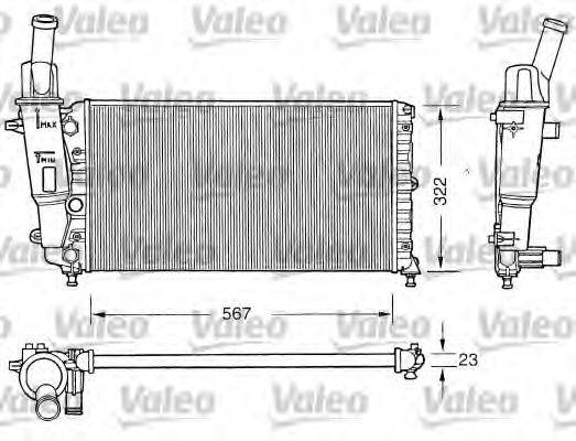 Радіатор, охолодження двигуна VALEO 731558