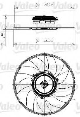 Вентилятор, охолодження двигуна VALEO 696027