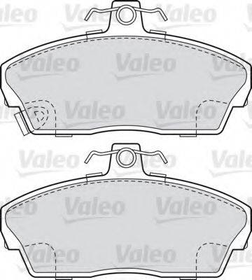 Комплект гальмівних колодок, дискове гальмо VALEO 598022