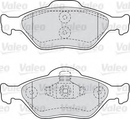 Комплект гальмівних колодок, дискове гальмо VALEO 598564