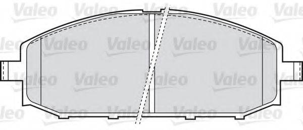 Комплект гальмівних колодок, дискове гальмо VALEO 598524
