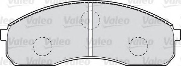 Комплект гальмівних колодок, дискове гальмо VALEO 598821