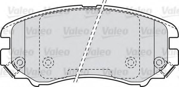 VALEO 598744 Комплект гальмівних колодок, дискове гальмо