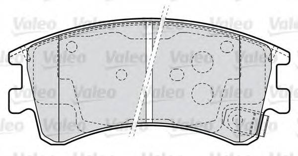 Комплект гальмівних колодок, дискове гальмо VALEO 598648