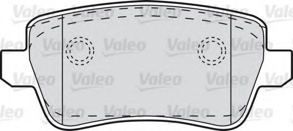 Комплект гальмівних колодок, дискове гальмо VALEO 598727