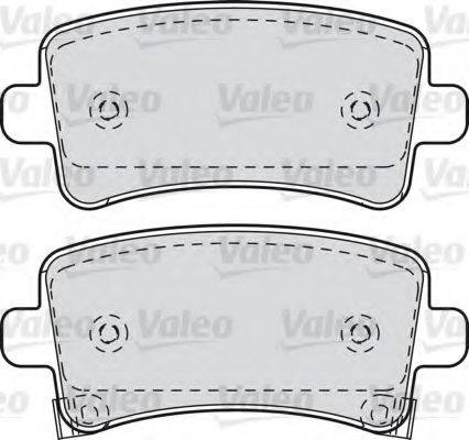 Комплект гальмівних колодок, дискове гальмо VALEO 601049