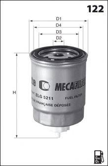Паливний фільтр MECAFILTER ELG5214