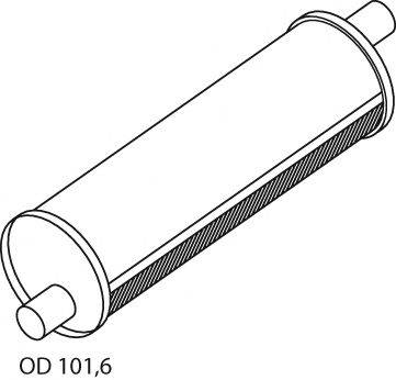 Середній/кінцевий глушник ОГ DINEX 21303