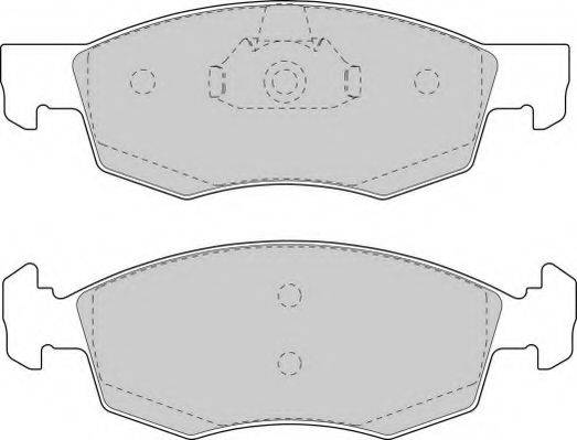 Комплект гальмівних колодок, дискове гальмо NECTO FD6846A