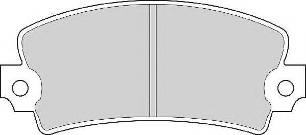 Комплект гальмівних колодок, дискове гальмо NECTO FD6163A