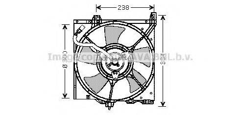 Вентилятор, охолодження двигуна AVA QUALITY COOLING DN7502