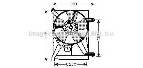 Вентилятор, охолодження двигуна AVA QUALITY COOLING DW7510