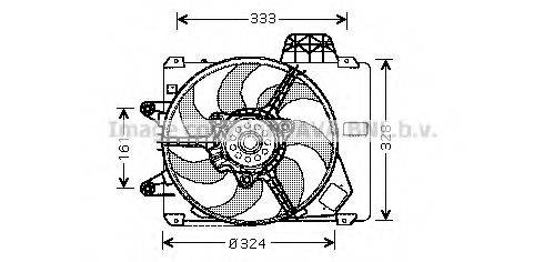 Вентилятор, охолодження двигуна AVA QUALITY COOLING FT7286