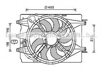 Вентилятор, охолодження двигуна AVA QUALITY COOLING FT7601