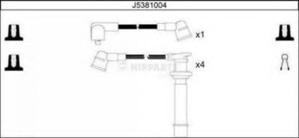 NIPPARTS J5381004 Комплект дротів запалення