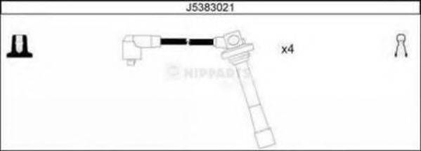 Комплект дротів запалення NIPPARTS J5383021