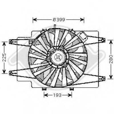 Вентилятор, охолодження двигуна DIEDERICHS 3041201