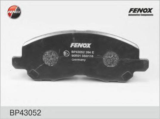 Комплект гальмівних колодок, дискове гальмо FENOX BP43052