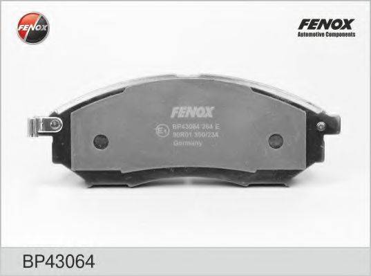 Комплект гальмівних колодок, дискове гальмо FENOX BP43064