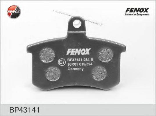 Комплект гальмівних колодок, дискове гальмо FENOX BP43141