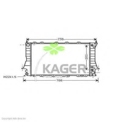 Радіатор, охолодження двигуна KAGER 31-0017