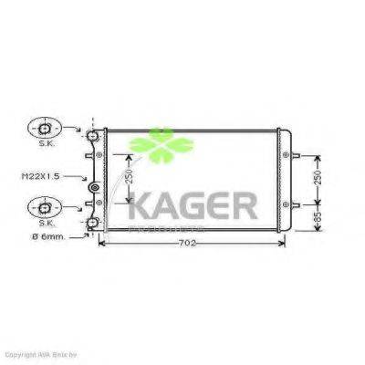 Радіатор, охолодження двигуна KAGER 31-0033