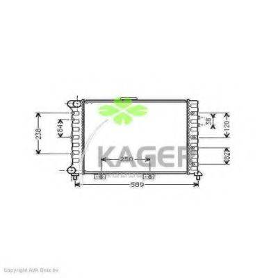 Радіатор, охолодження двигуна KAGER 31-0061