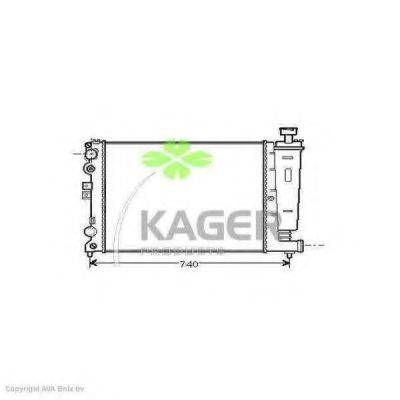 KAGER 310163 Радіатор, охолодження двигуна
