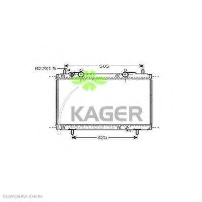 Радіатор, охолодження двигуна KAGER 31-0418