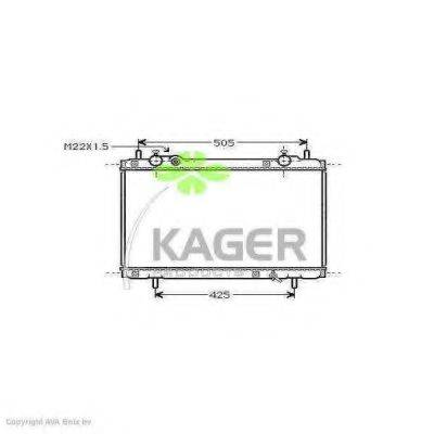 Радіатор, охолодження двигуна KAGER 31-0419