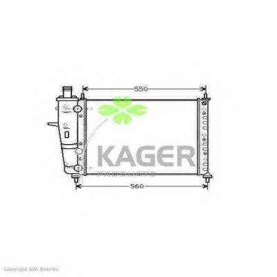 Радіатор, охолодження двигуна KAGER 31-0434
