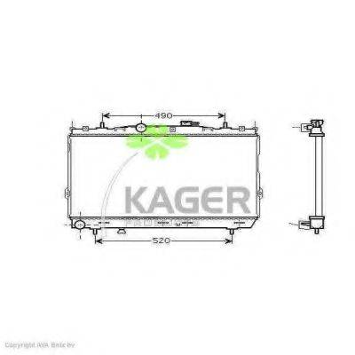 Радіатор, охолодження двигуна KAGER 31-0523