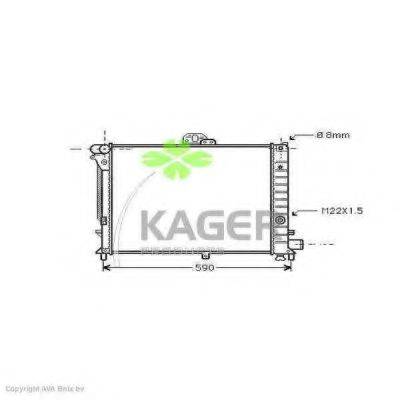 Радіатор, охолодження двигуна KAGER 31-1003